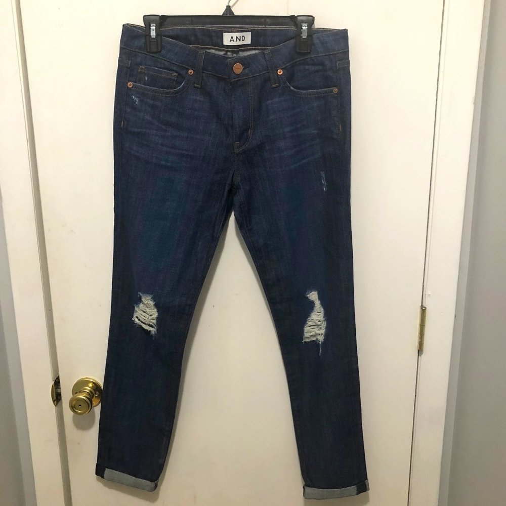 A.N.D. Rolled Skinny 250 Wears Jeans Women's SZ 28 But Waist Measures 32"